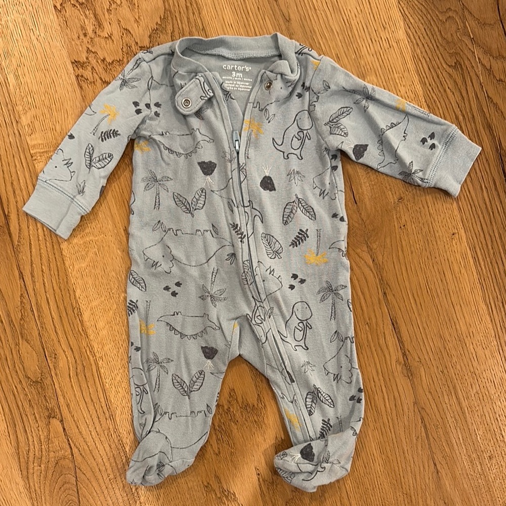 Carter's Gray and Yellow Kids One Piece